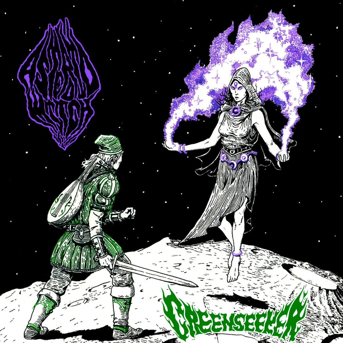 Asteroid Witch & Greenseeker - Split (Pink Vinyl)
