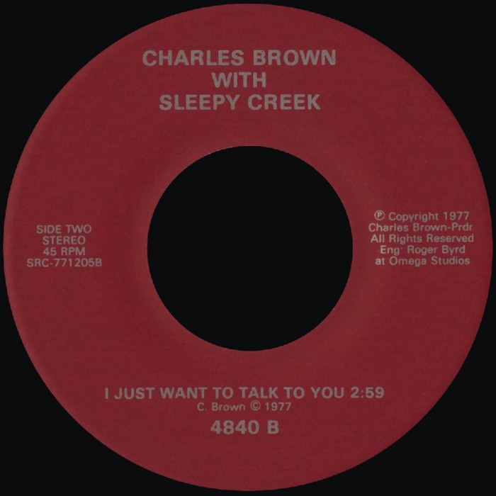 Charles Brown - I Just Want To Talk To You (Sleepy Creek Silver Vinyl)