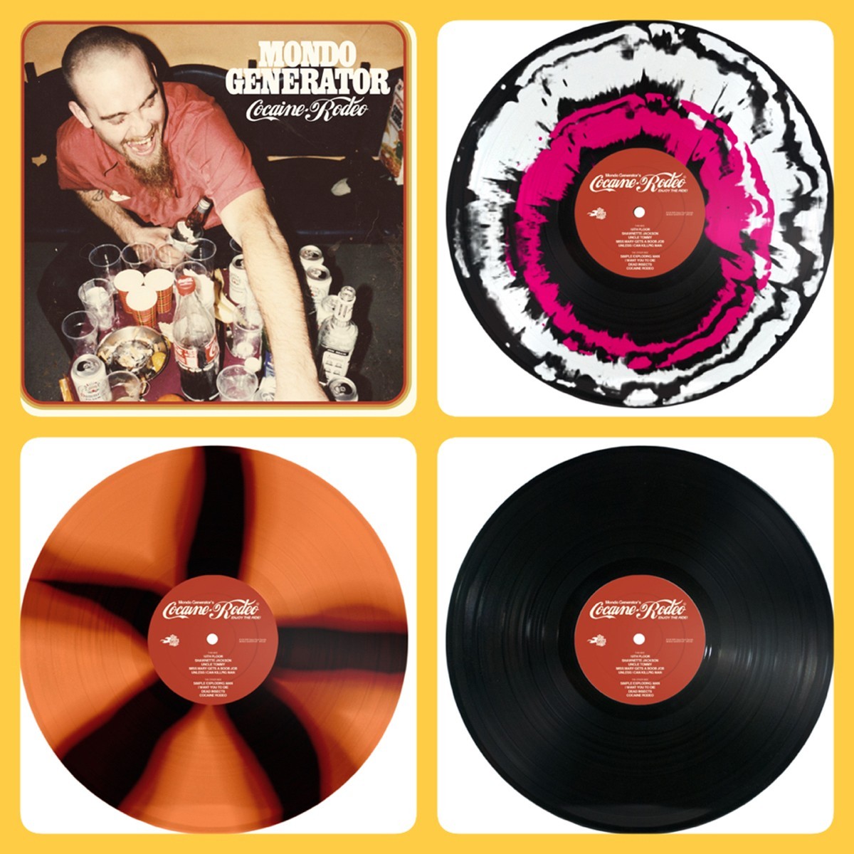 Mondo Generator - Cocaine Rodeo (Side A - Side B Black/White/Magenta Vinyl)