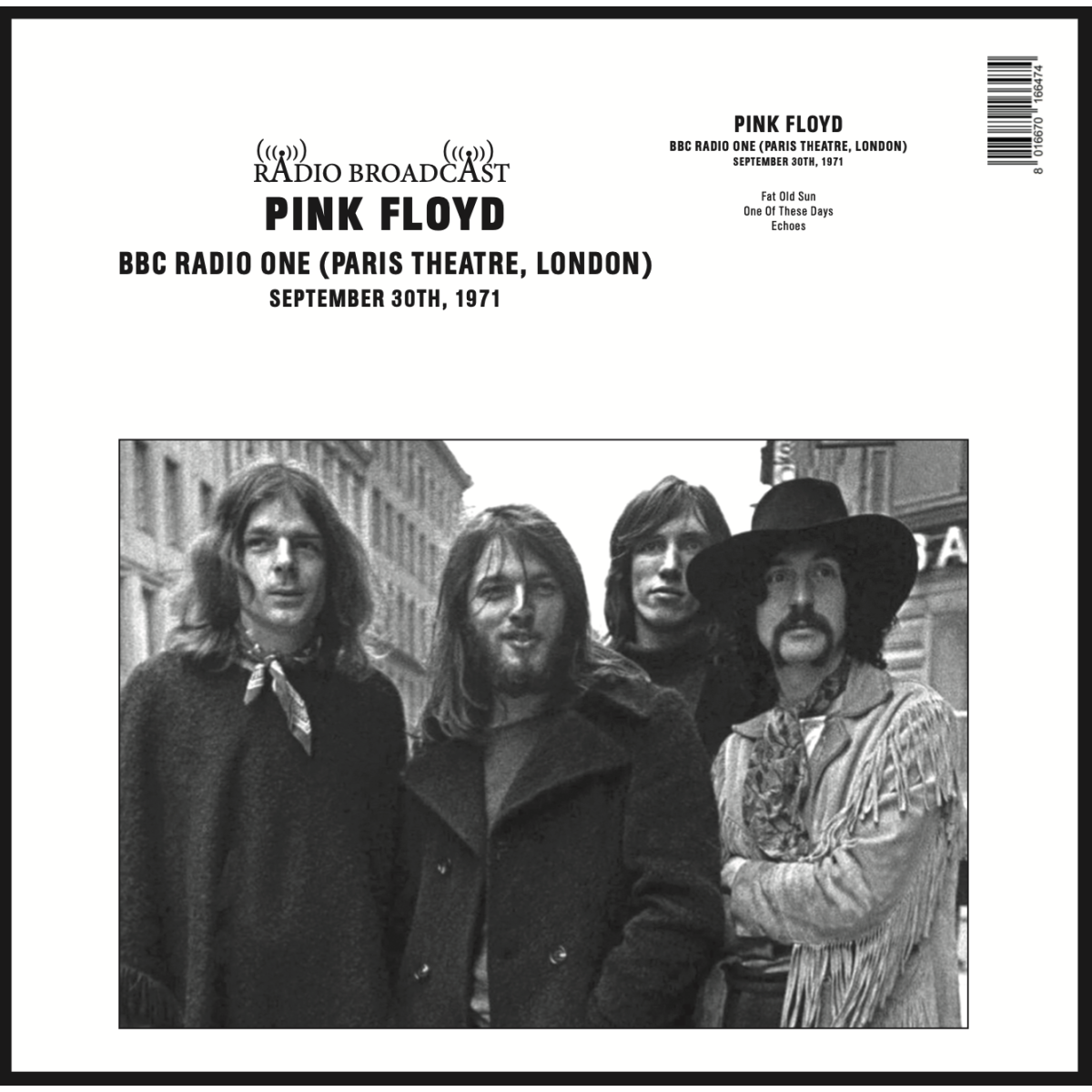 Pink Floyd - Bbc Radio One (Paris Theatre, Londonsept. 30th, 1971)