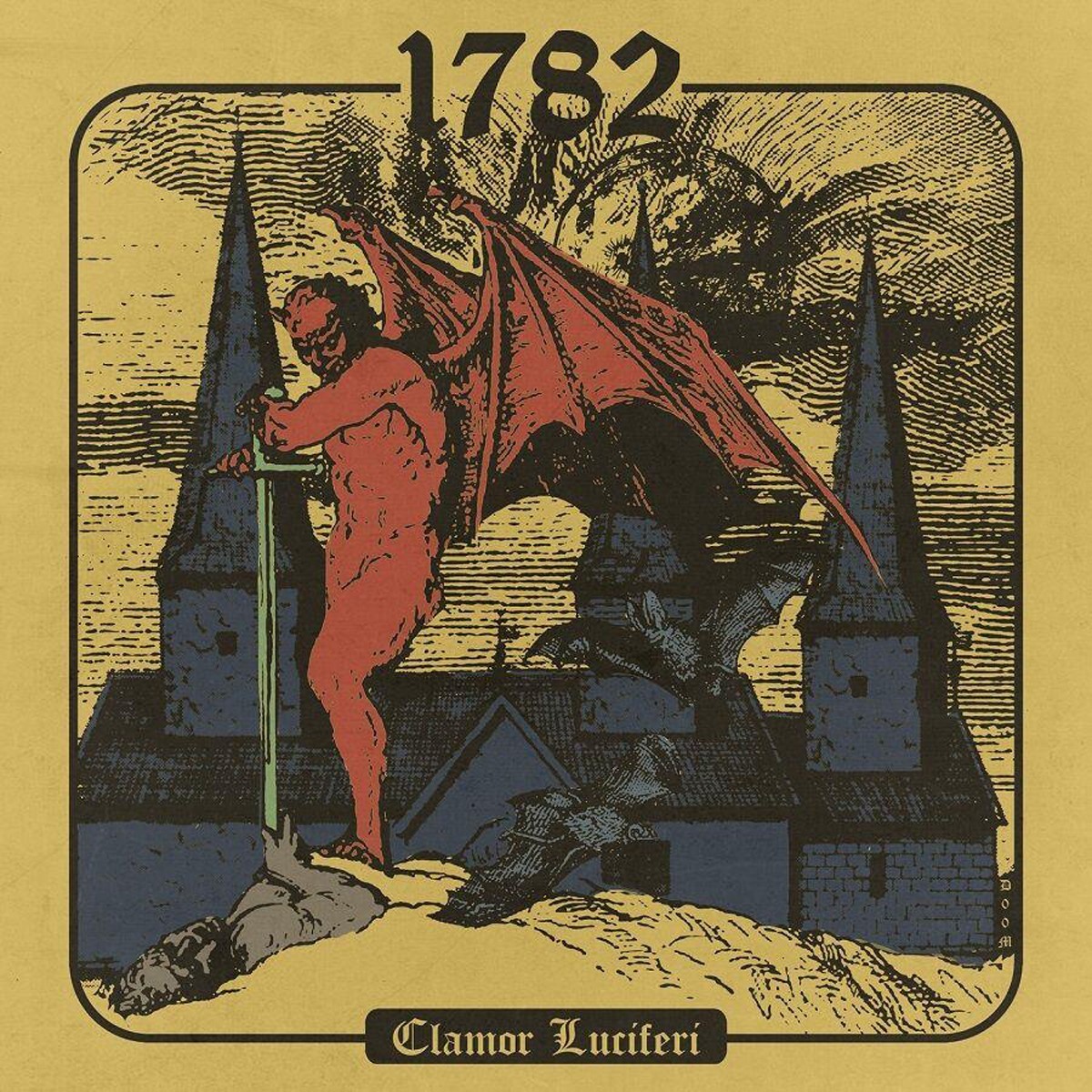 1782 - Clamor Luciferi (Half-Half Black/Yellow Splatter Red)