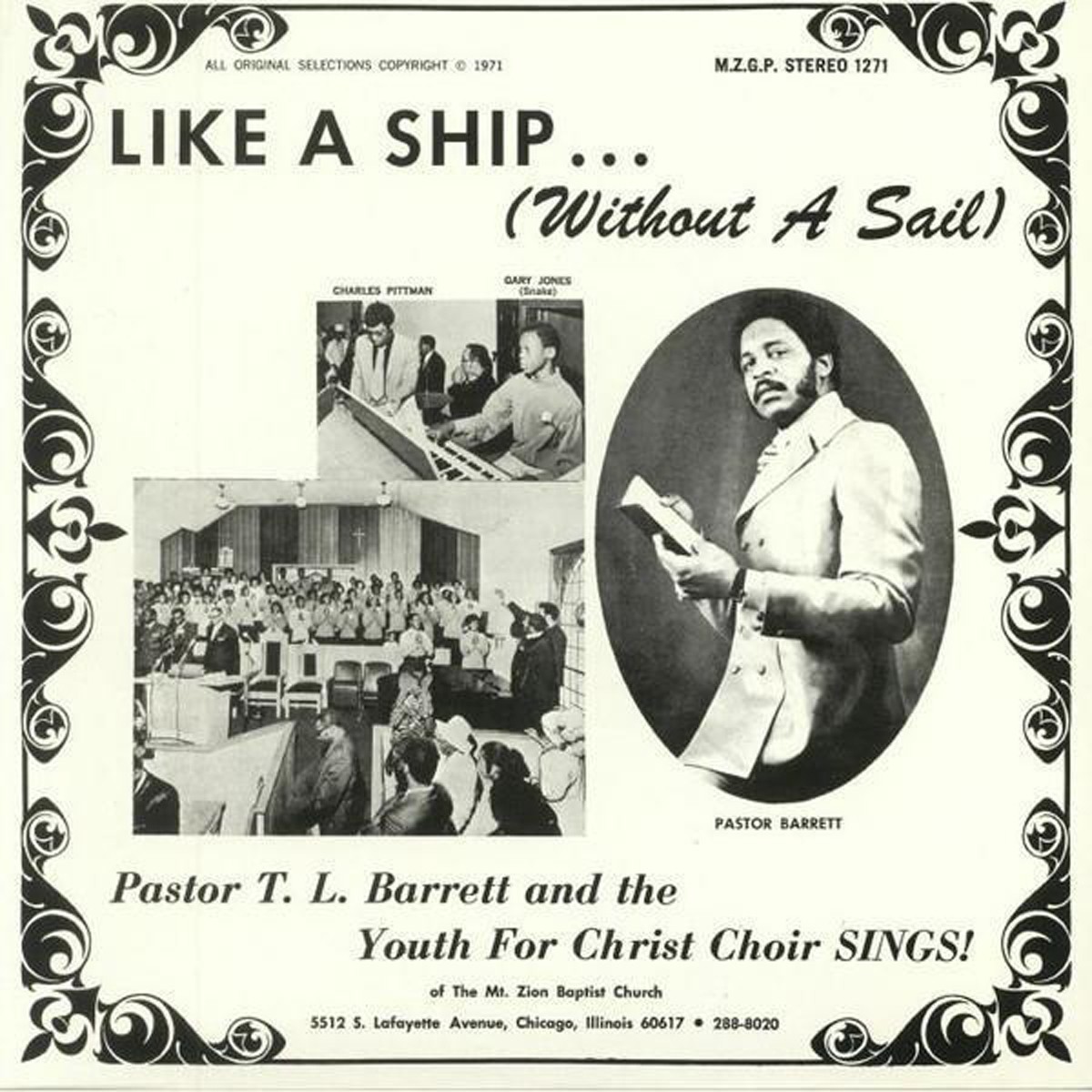 Pastor T. L. Barrett & The Youth For Christ Choir - Like A Ship (Without A Sail - Splatter Vinyl)