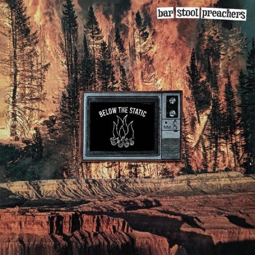 The Bar Stool Preachers - Below The Static (Clear W/ Red, Black & White Splatter)