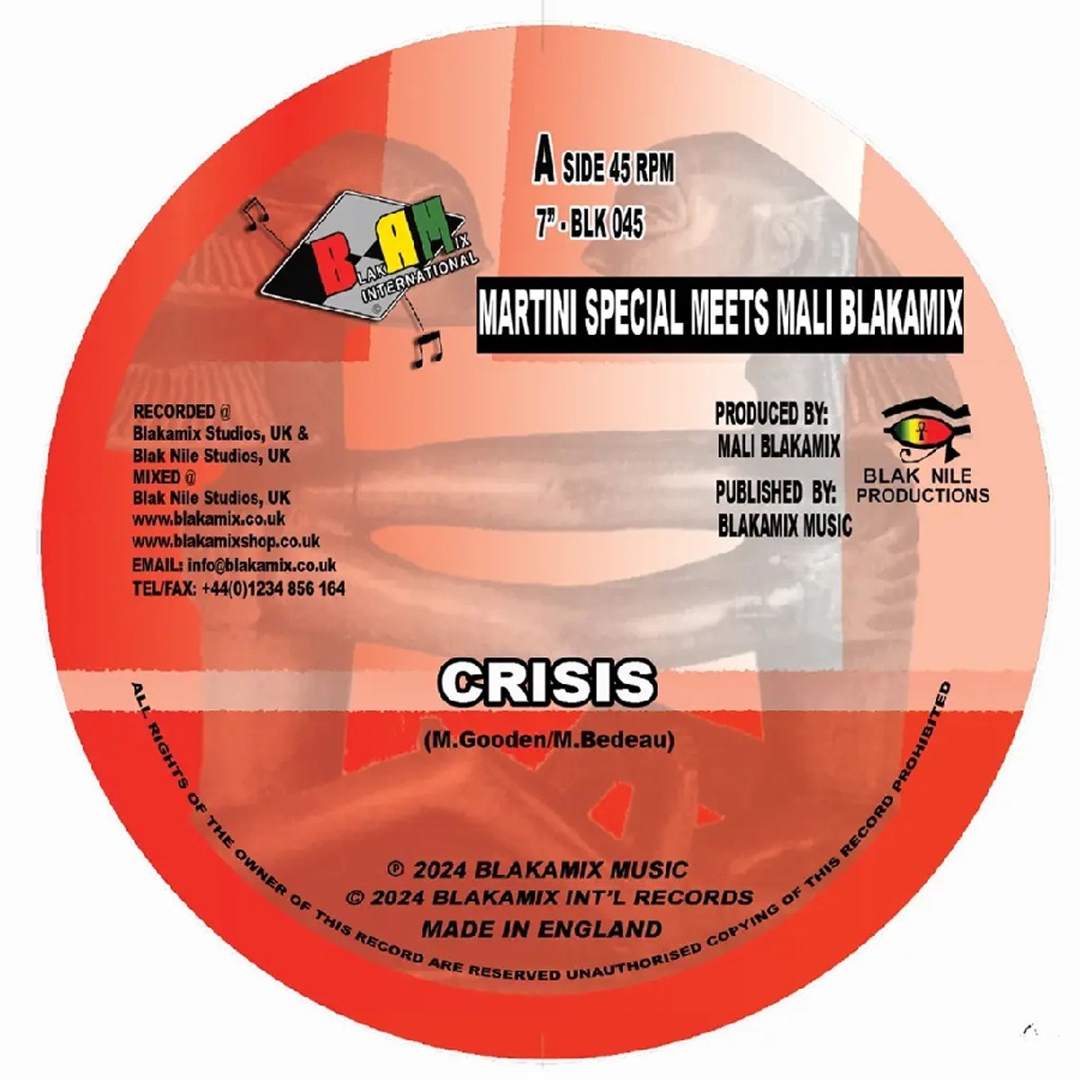 Martini Special Meets Mali Blakamix - Crisis / Dub Crisis