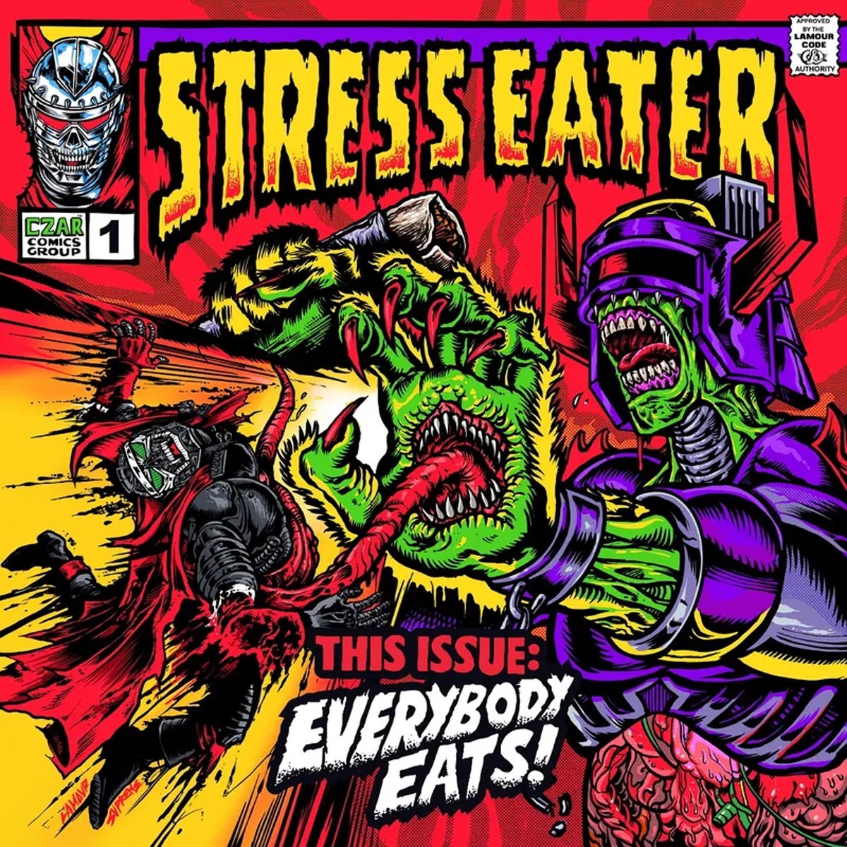 Stress Eater - Everybody Eats! (Clear Red Wave Vinyl)