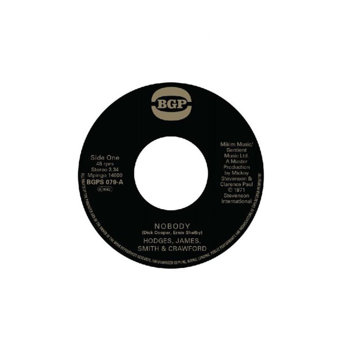 Hodges, James, Smith & Crawford - Nobody / It Cracks Me Up