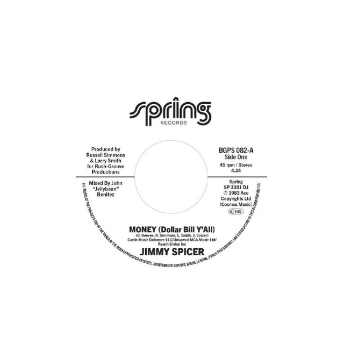 Jimmy Spicer - Money (Dollar Bill Y'All) / Money (Dollar Bill Y'All) - Instrumental