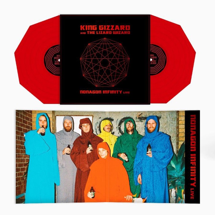 King Gizzard & The Lizard Wizard - Nonagon Infinity Live (Clear Red Nonagon Shaped Vinyl)