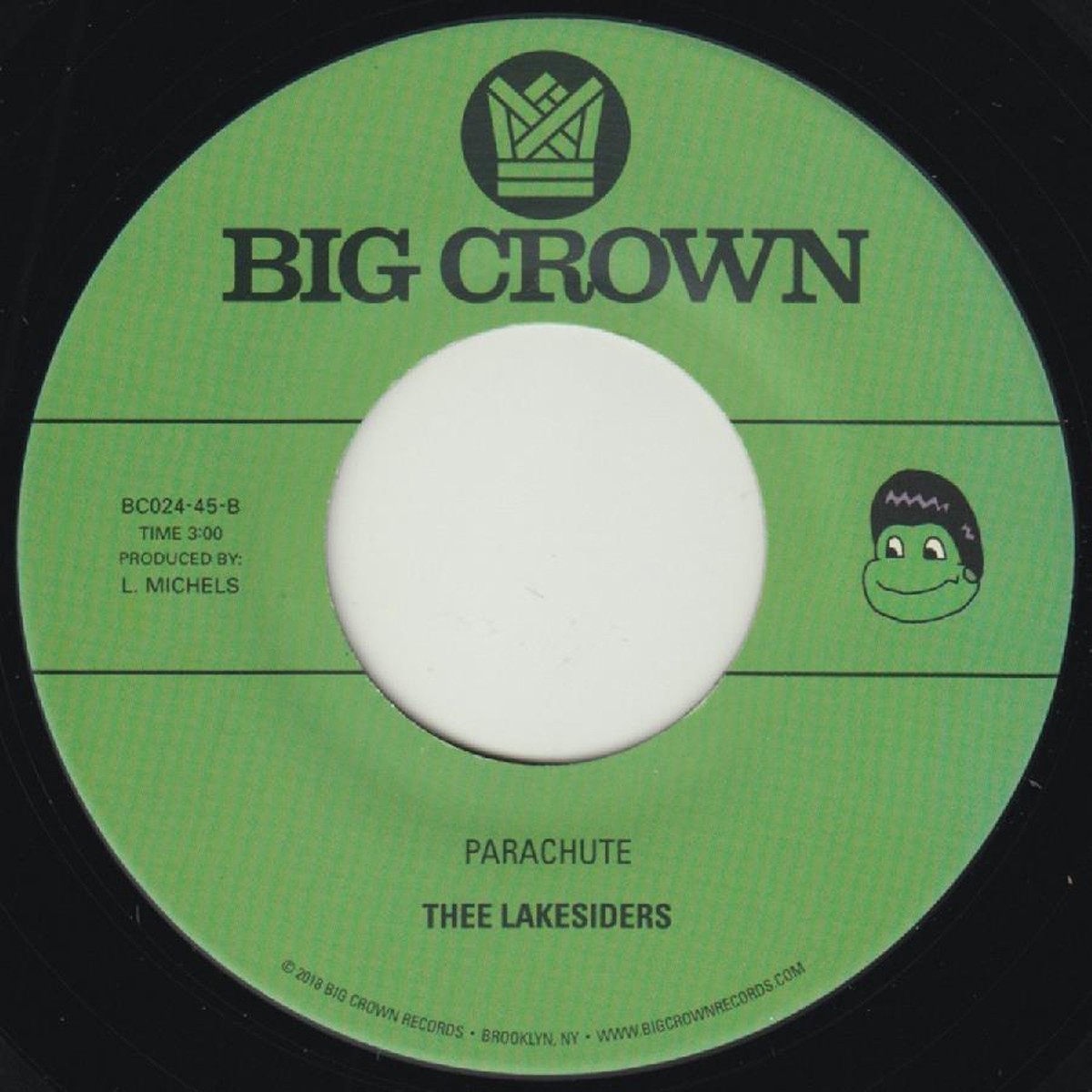 Thee Lakesiders - Parachute / Parachute - Instrumental (Transparent Green Vinyl)