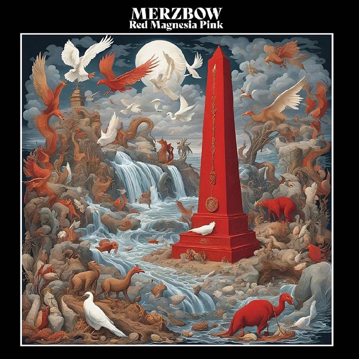 Merzbow - Red Magnesia Pink (Black & White Marble Vinyl)