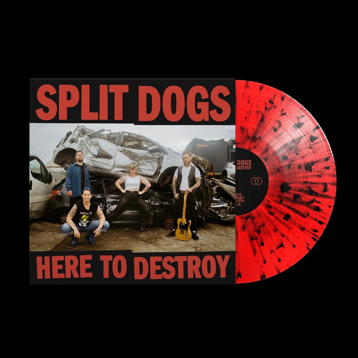 Split Dogs - Here To Destroy (Red W/ Black Splatter Vinyl)