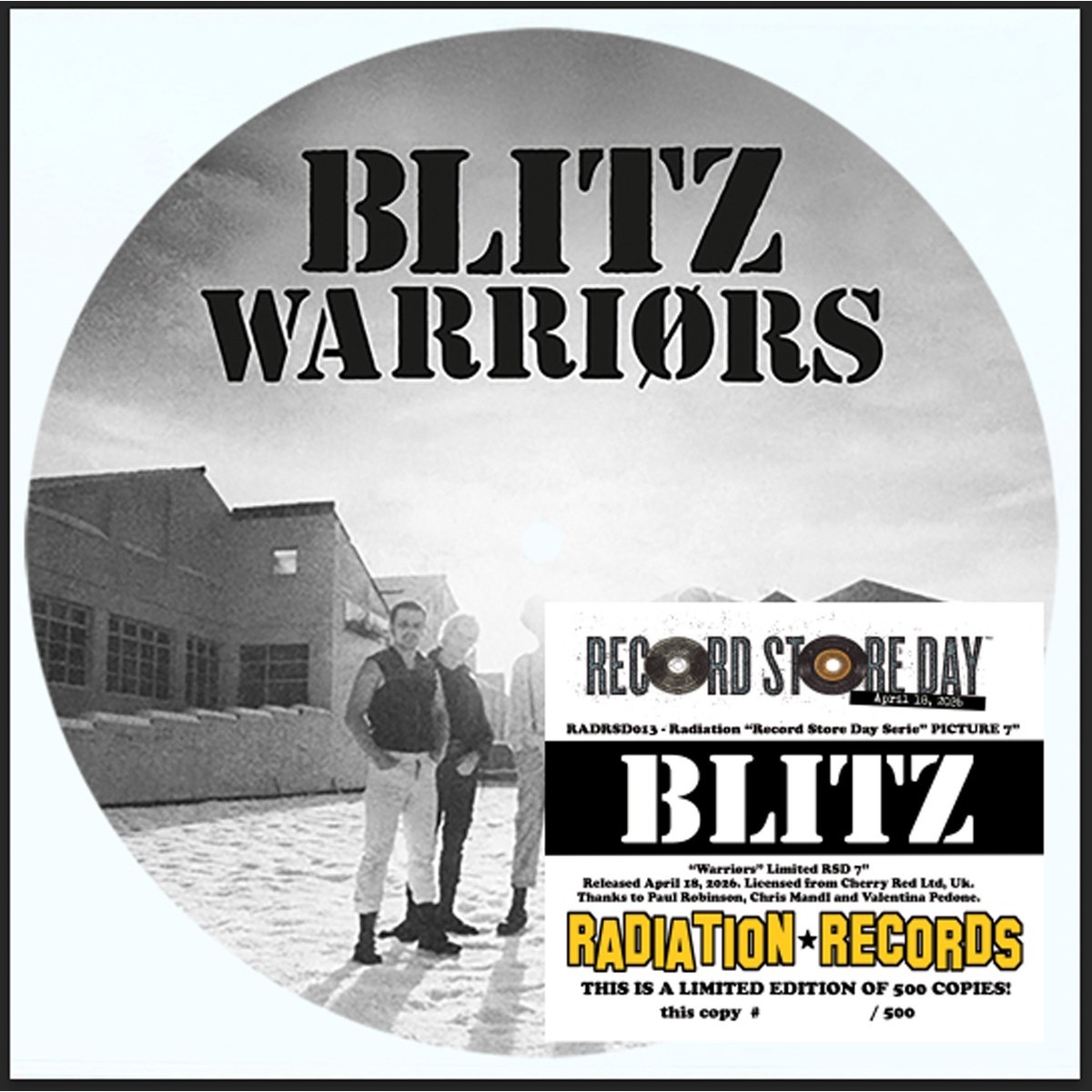 Blitz - Warriors (Picture Disc 7")