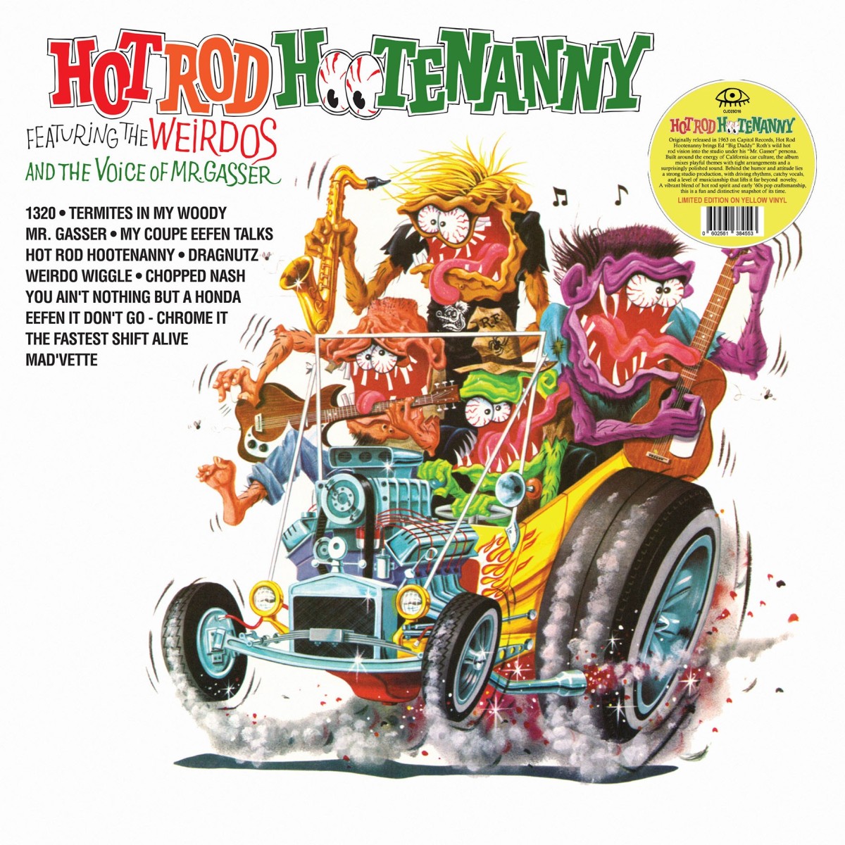 Mr. Gasser & The Weirdos - Hot Rod Hootenanny (Yellow Vinyl)
