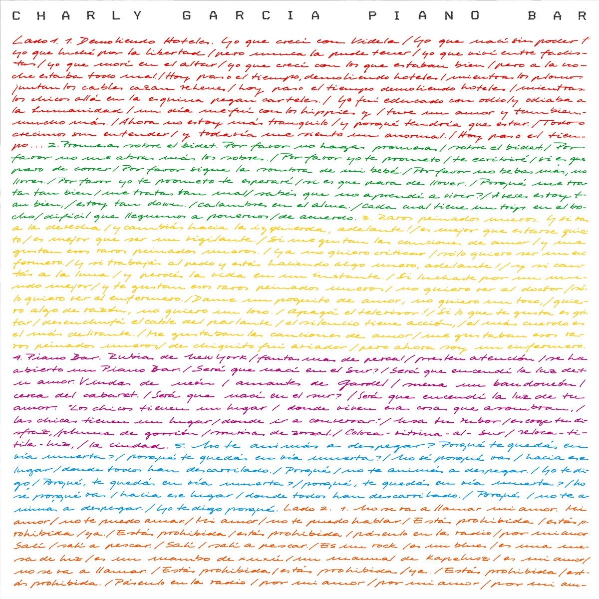 Charly García - Piano Bar (Limited Solid White Vinyl Lp)