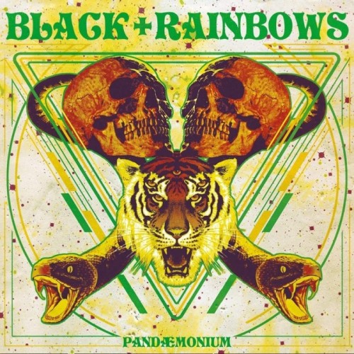 Black Rainbows - Pandaemonium (Yellow Background Splatter Black - White Cover)