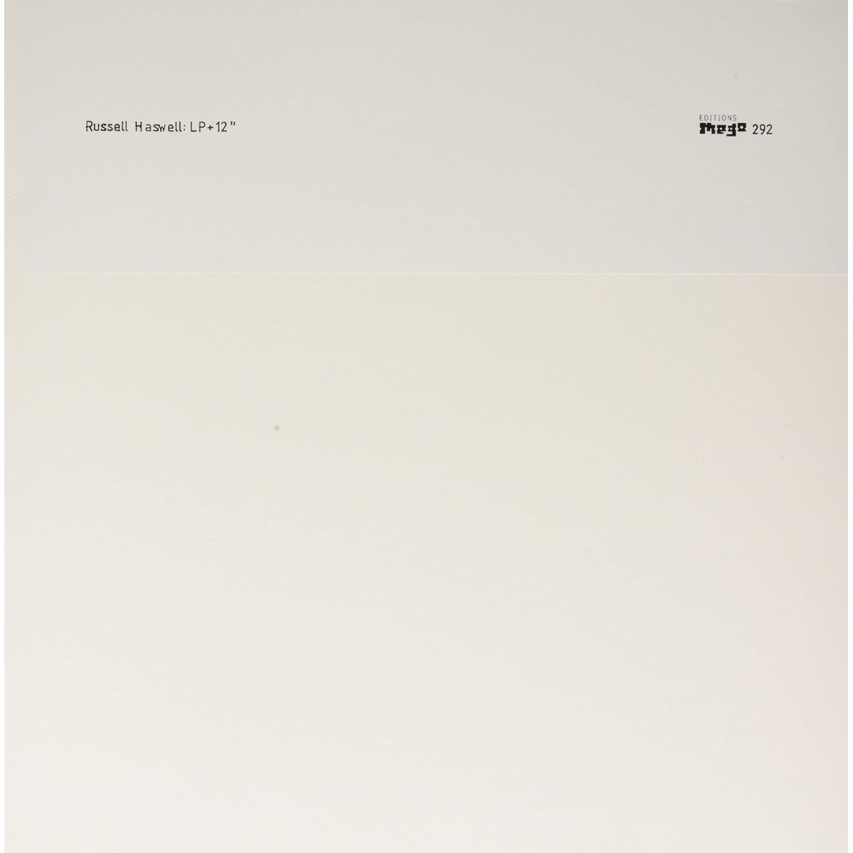 Russell Haswell - Lp+12