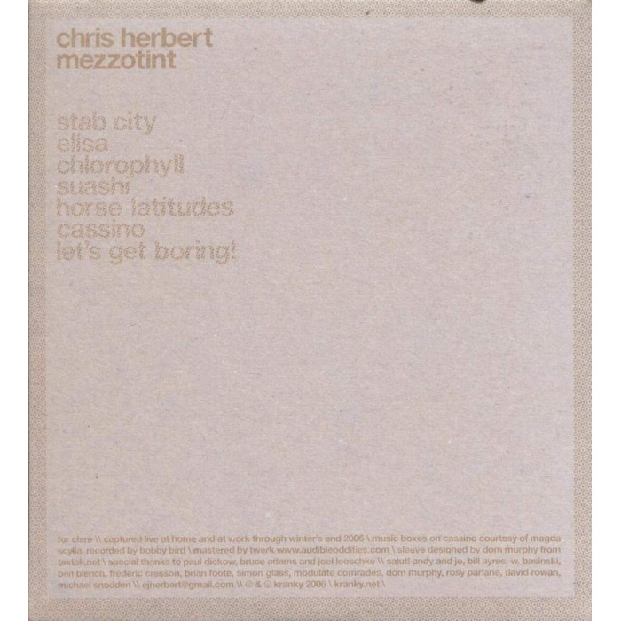 Chris Herbert - Mezzotint