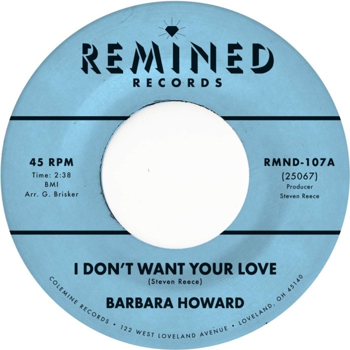 Barbara Howard - I Don't  Want Your Love (Color Vinyl)