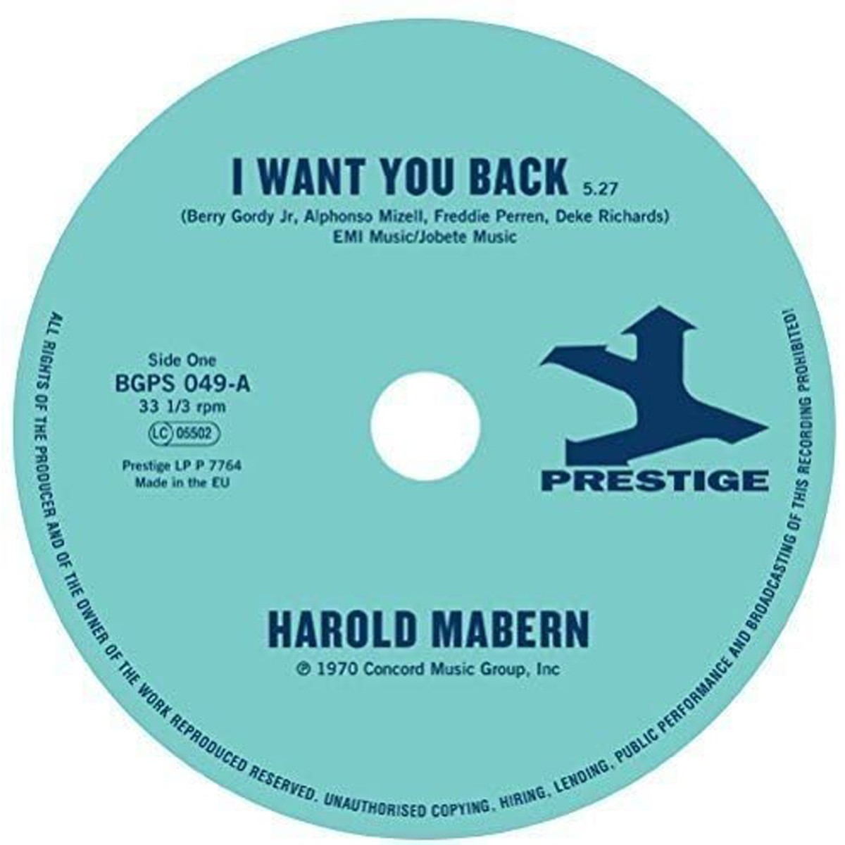 Harold Mabern - I Want You Back / Sister Janie