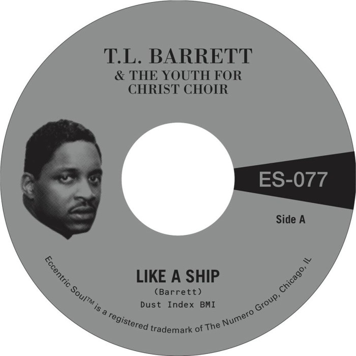 Pastor T. L. Barrett & The Youth For Christ Choir - Like A Ship B/W Nobody Knows