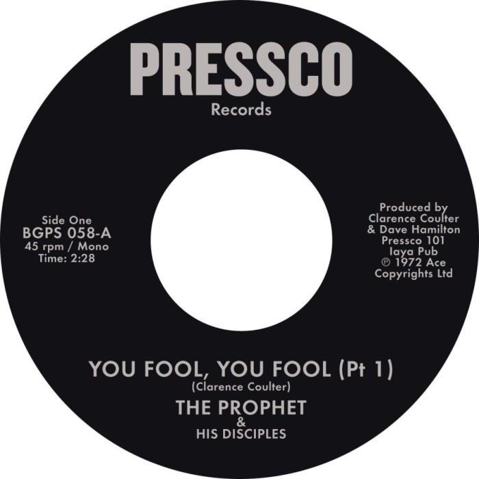 The Prophet & His Disciples - You Fool, You Fool