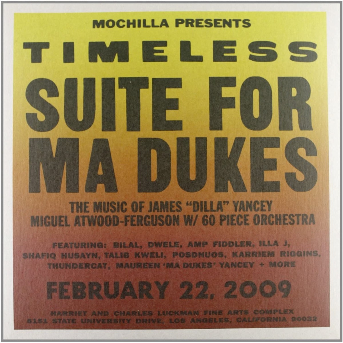 Various Artists - Mochilla Presents: Timeless - Suite For Ma Dukes