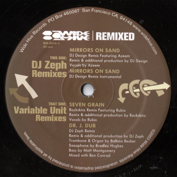 DJ Zeph & Variable Unit - Remixes