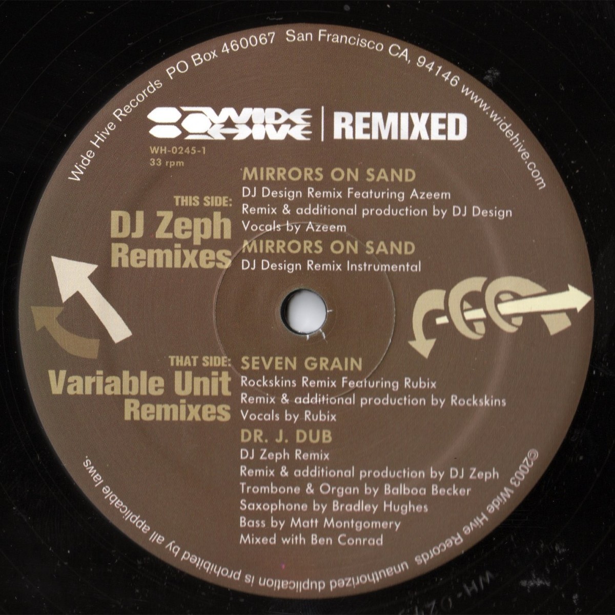 DJ Zeph & Variable Unit - Remixes