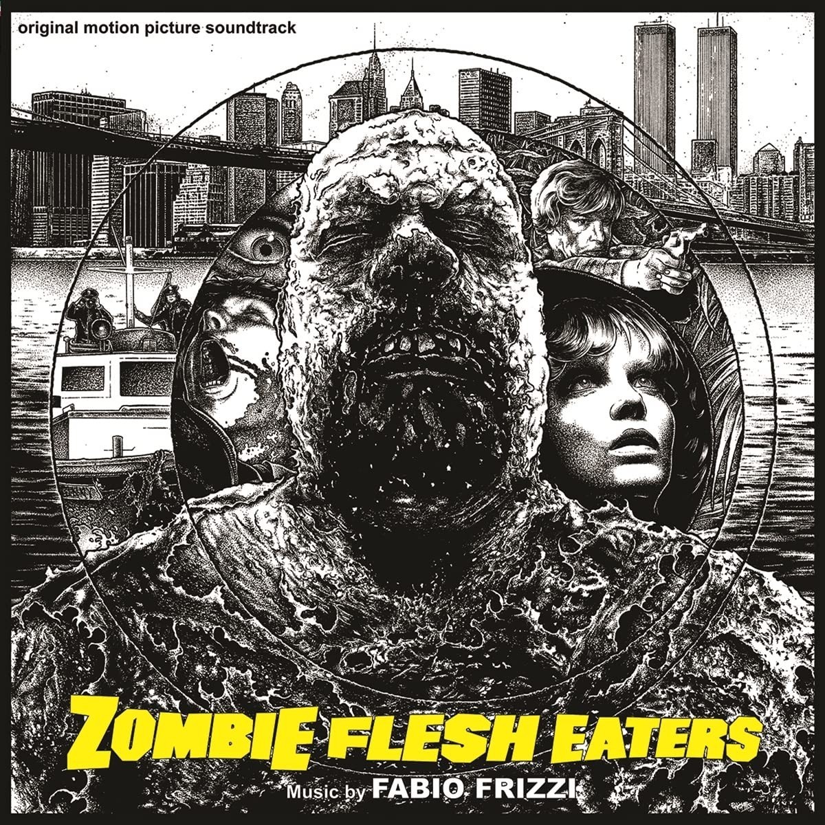Fabio Frizzi - Zombie Flesh Eaters (White + Green Stripe) - Artwork By Alexandros Pyromallis
