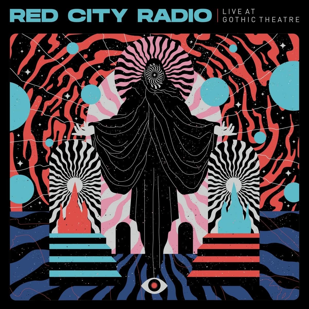 Red City Radio - Live At Gothic Theater (Black & Hot Pink Pinwheel)