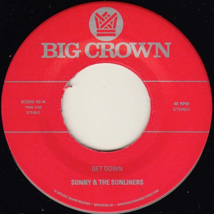 Sunny & The Sunliners - Get Down /Cross My Heart