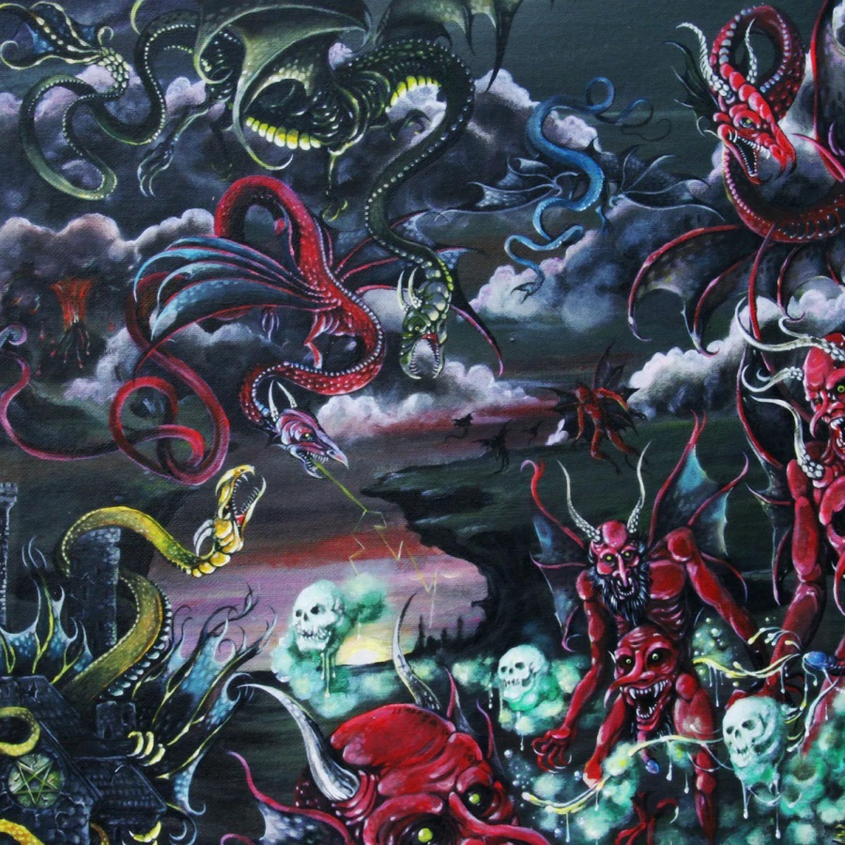 Daeva - Through Sheer Will And Black Magic (Blood Red With Black Splatter Vinyl)