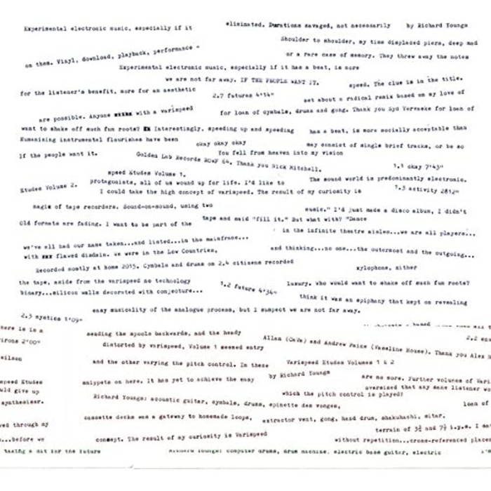 Richard Youngs - Varispeed Etudes