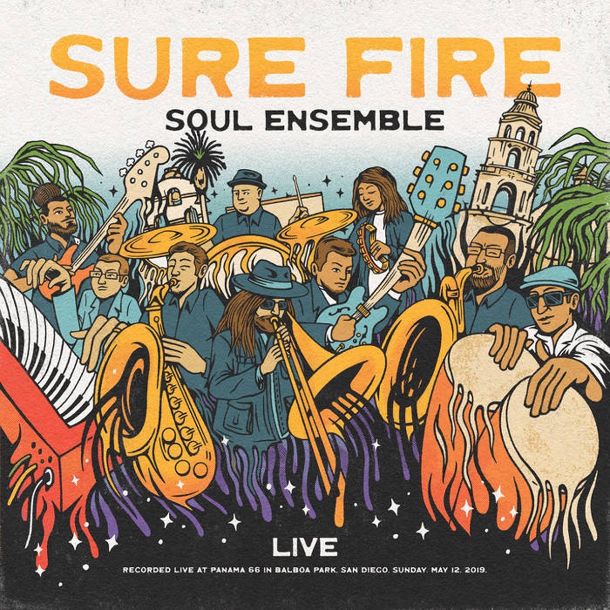 Sure Fire Soul Ensemble - Live At Panama 66 (Clear With Orangepigment Swirl)