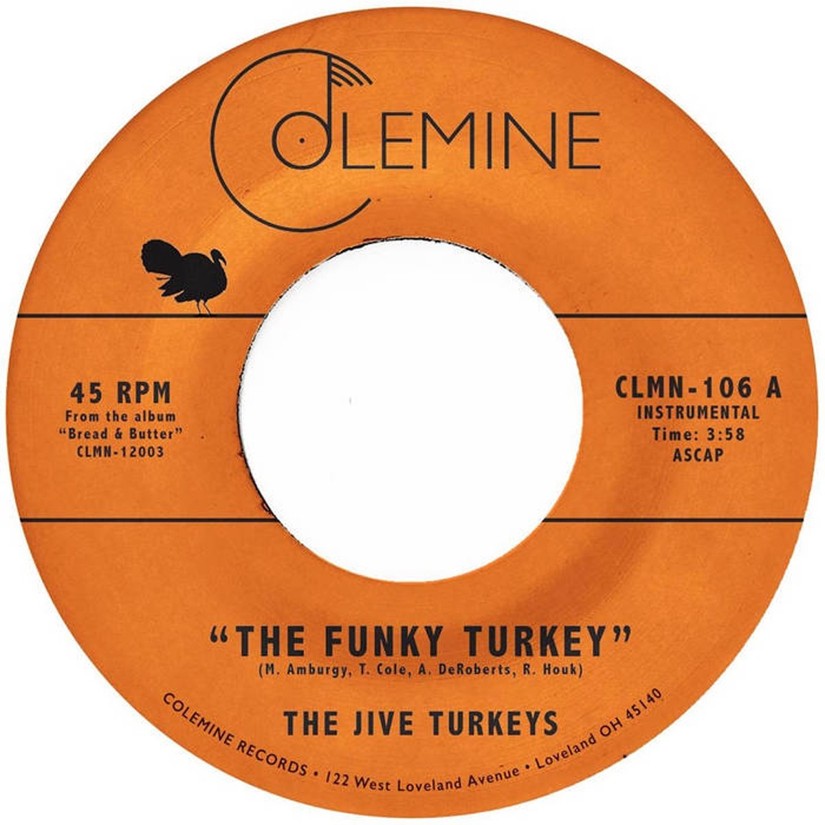 Jive Turkeys - The Funky Turkey / The Funky Brewster (Turkey Gravy Brown Vinyl)