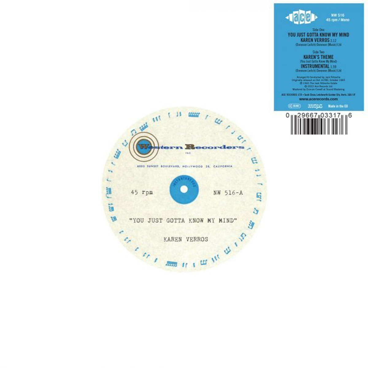 Karen Verros - You Just Gotta Know My Mind / Karen's Theme