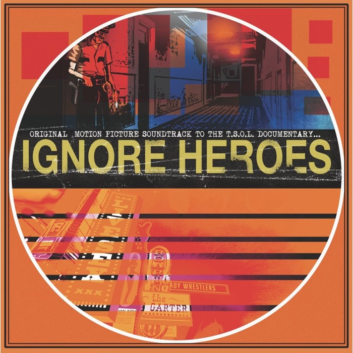 T.S.O.L. - Ignore Heroes: Original Motion Picture Soundtrack (Opaque Orange W/ Black Splatter)